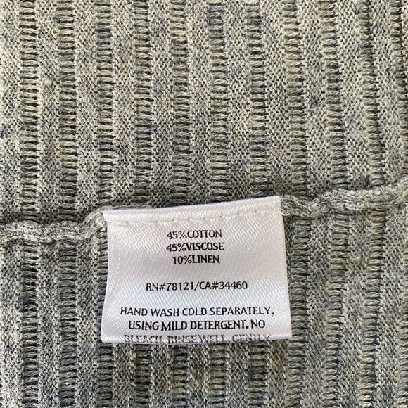 Eileen Fisher Ribbed Waterfall Long Sleeves open Cardigan, Size: Medium - Picture 9 of 10